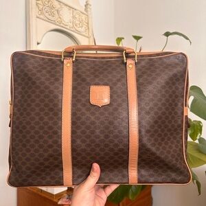 Celine Luxury Brown Leather Briefcase